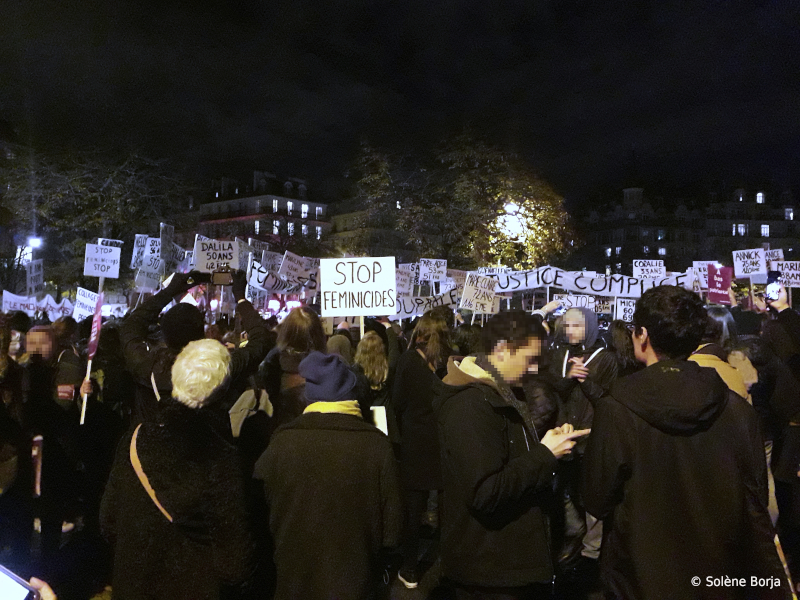 Manifestation contre les féminicides